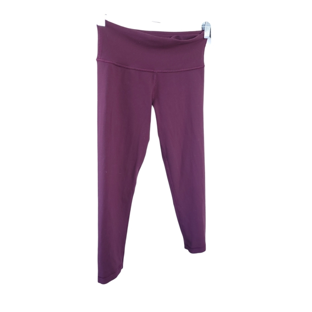Lululemon Wunder Under Crop 21” Size 4 Bordeaux Drama Luon Dark Cherry Leggings - Picture 3 of 14